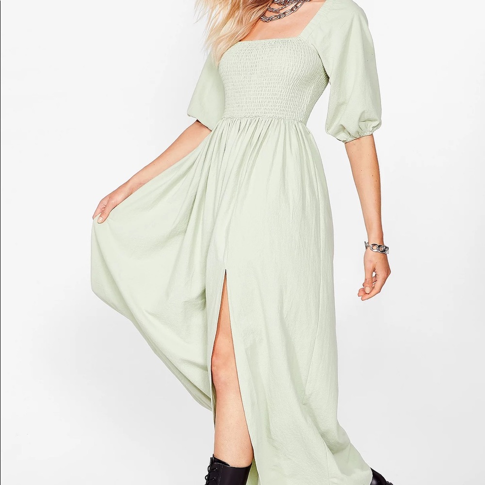 Green nasty gal maxi dress